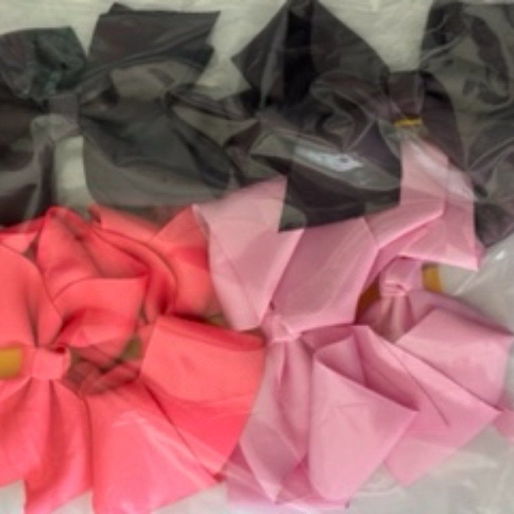 Bundle of (6) 4" Bows - 3 Sets Pinks B8199 Handmade NWT Boutique - Picture 1 of 4
